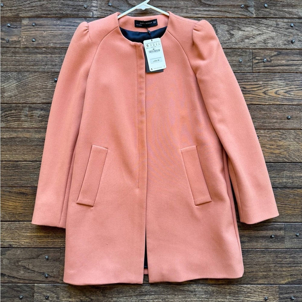 ZARA coral coat jacket NEW